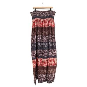 Bohemian Strapless Maxi Dress